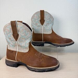 Durango Women's 7" Lady Rebel Western Leather Shortie Boots Cowgirl Rodeo 8.5